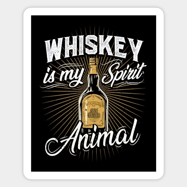 Whiskey Is My Spirit Animal Magnet by Kelleh Co. 